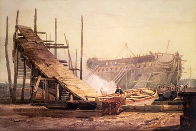 Un chantier naval à Blackwall - Samuel Prout